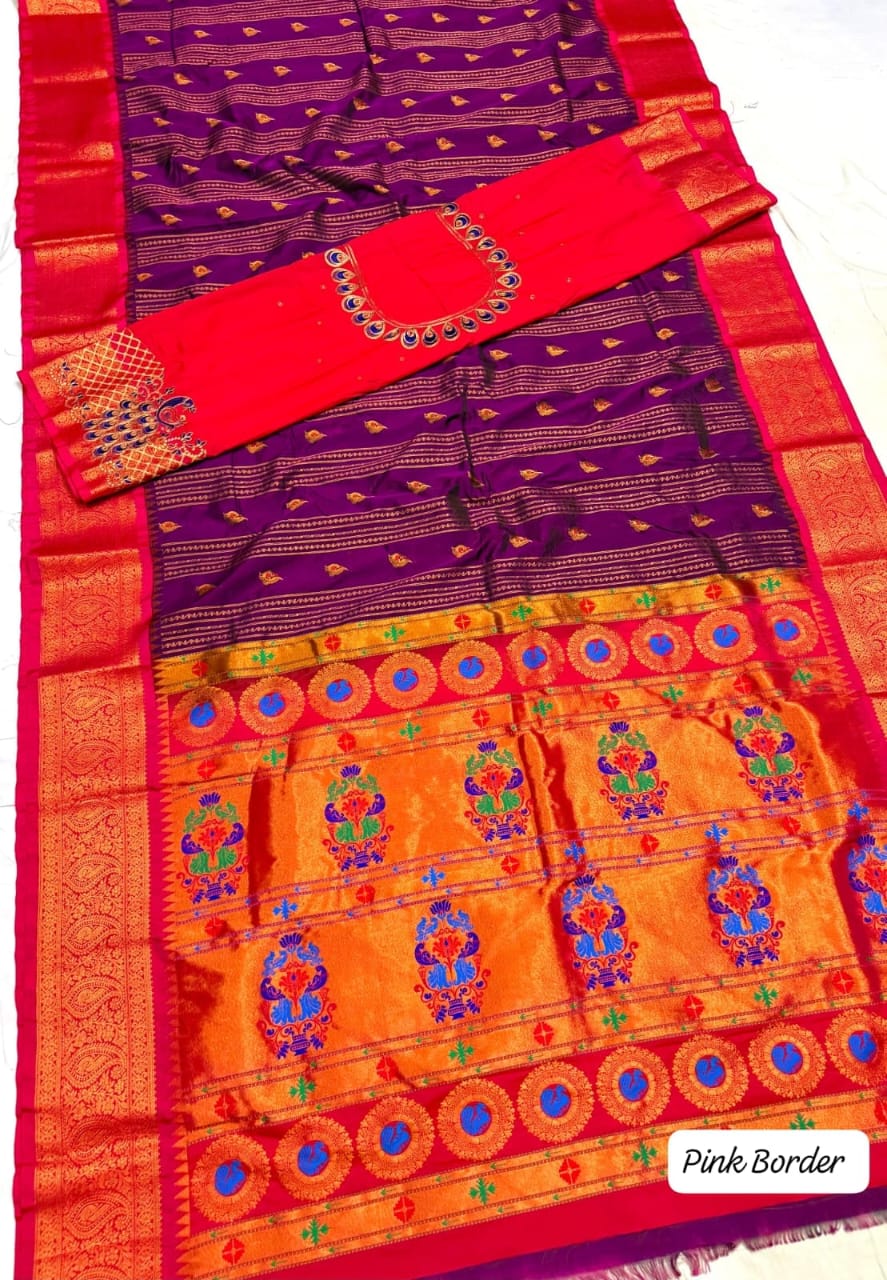 New Launching – Lining Kadiyal Paithani Saree