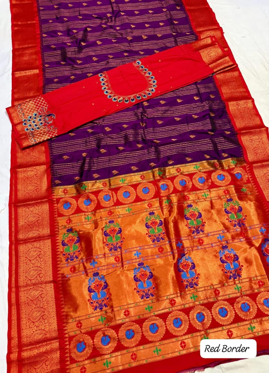 New Launching – Lining Kadiyal Paithani Saree