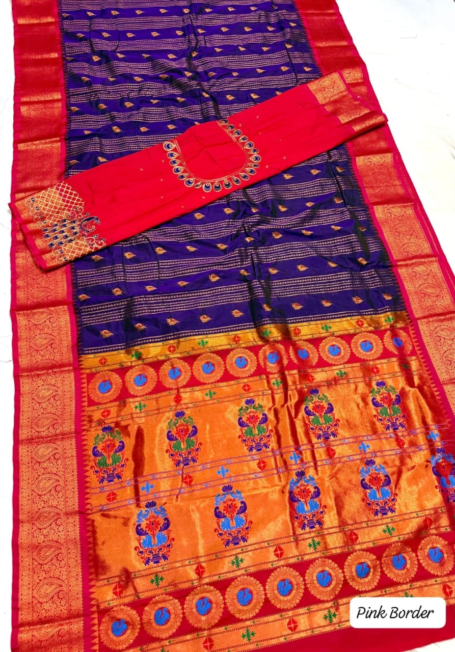 New Launching – Lining Kadiyal Paithani Saree