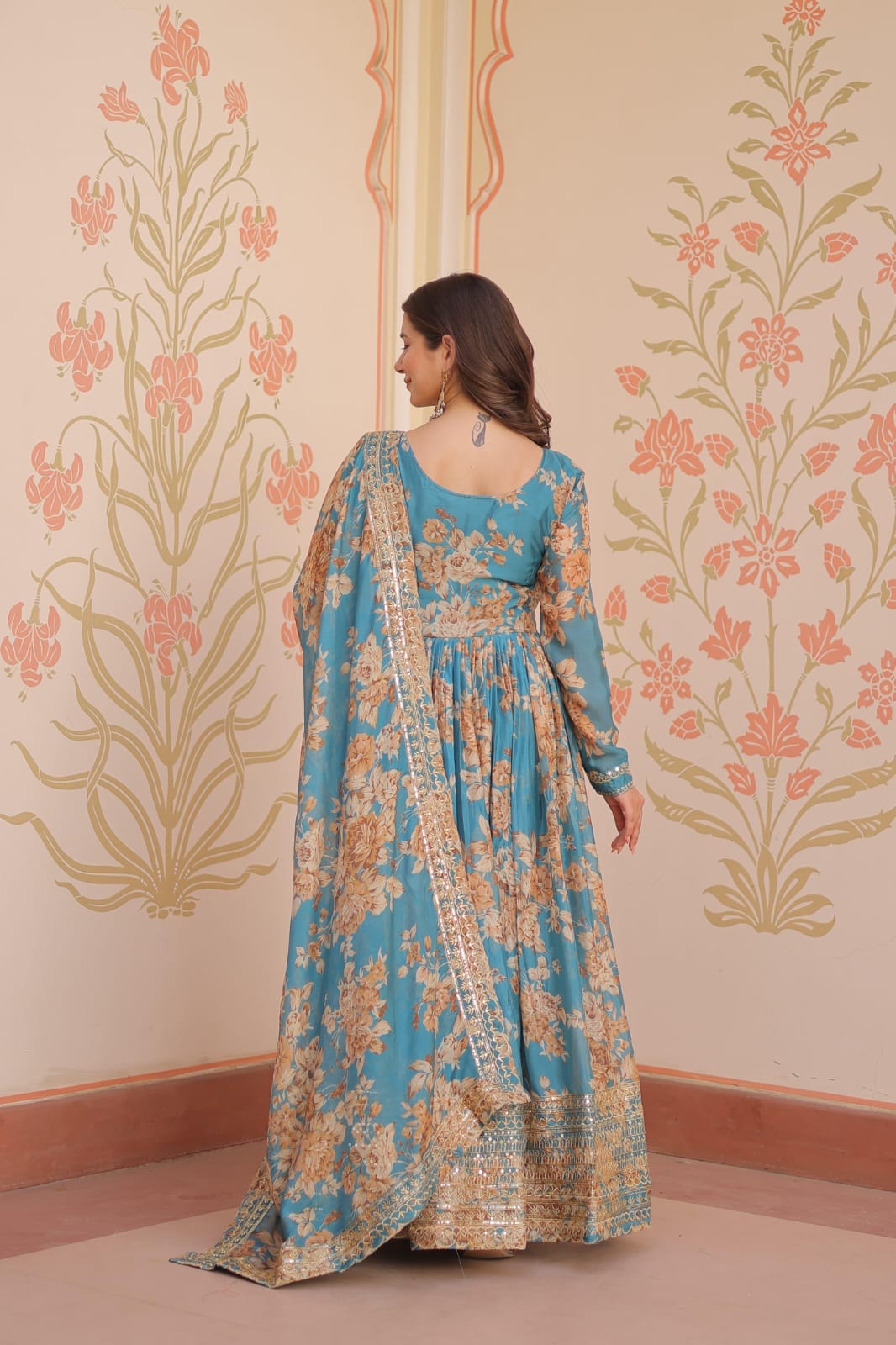 Premium Designer Readymade Gown-Dupatta
