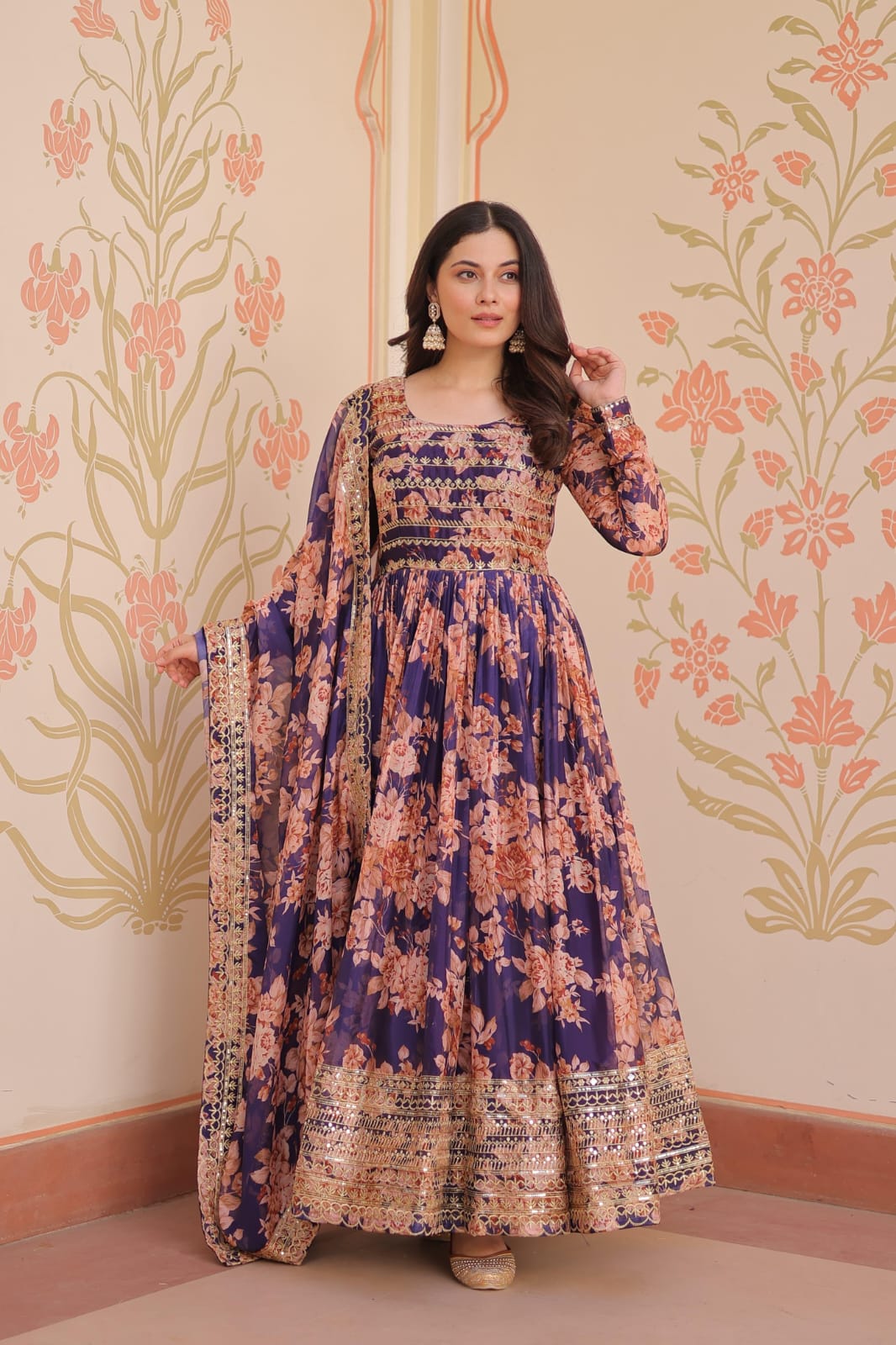 Premium Designer Readymade Gown-Dupatta
