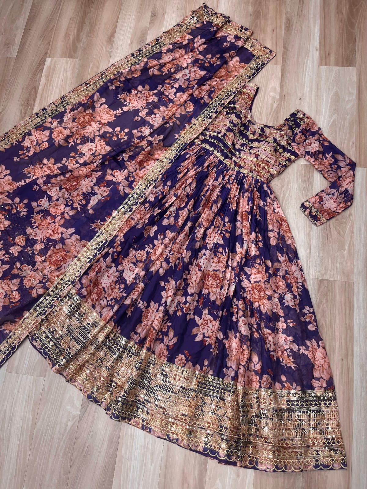 Premium Designer Readymade Gown-Dupatta