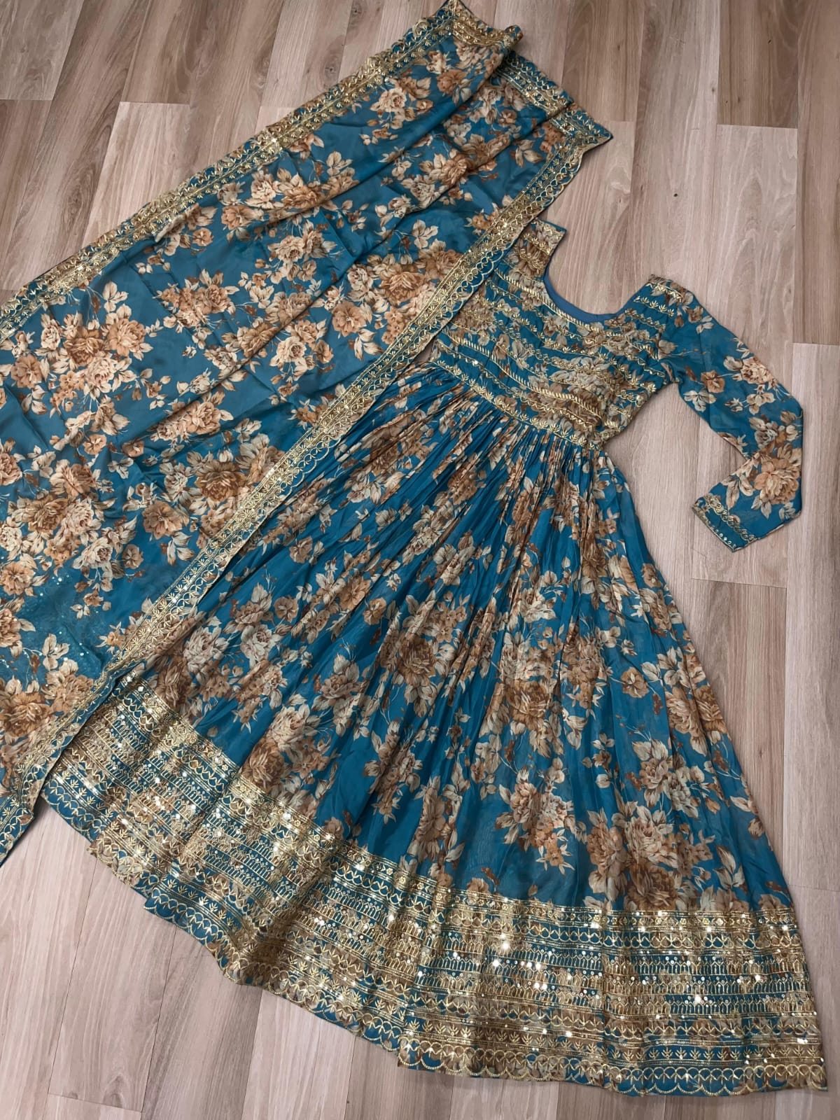 Premium Designer Readymade Gown-Dupatta