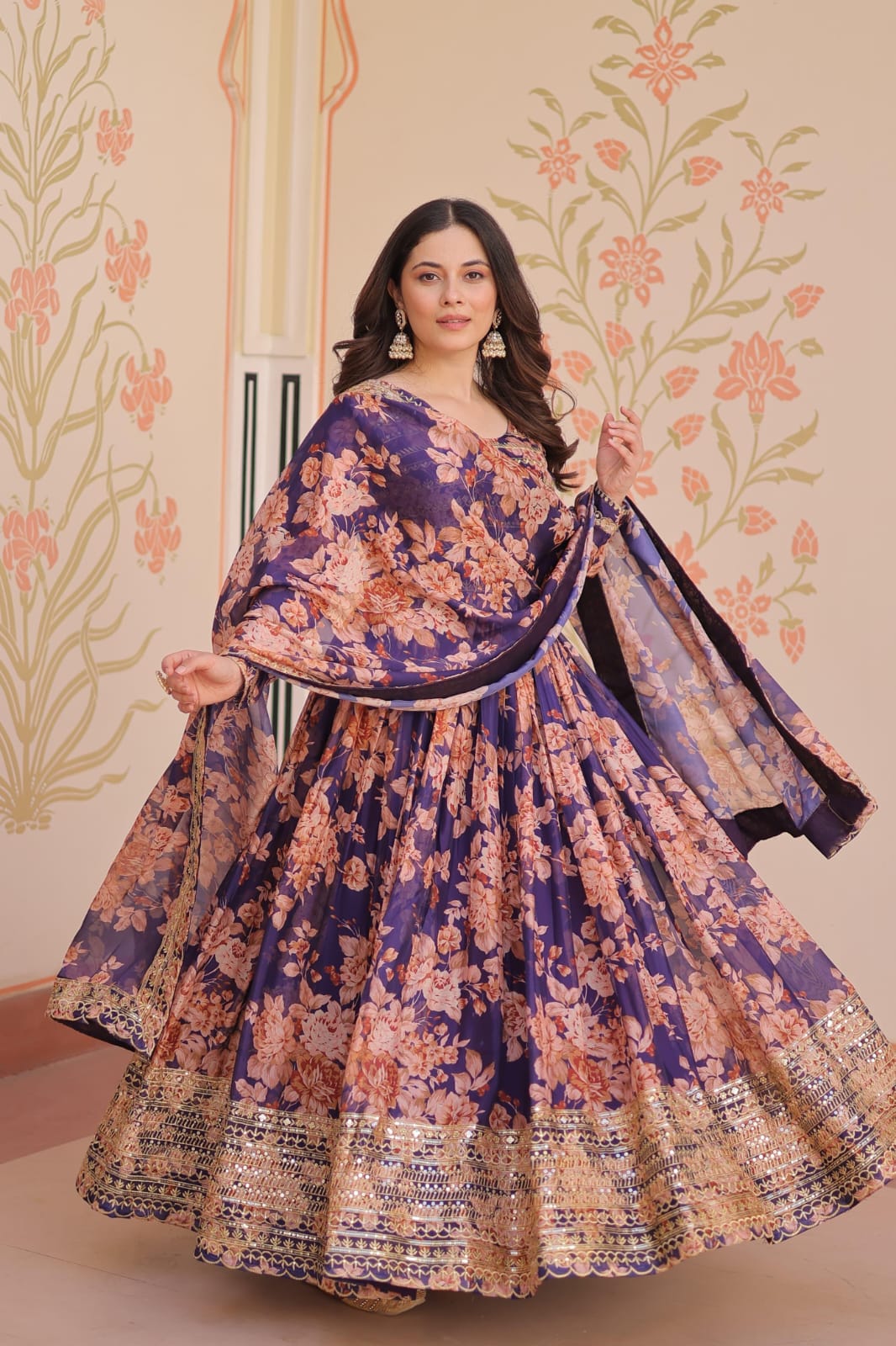 Premium Designer Readymade Gown-Dupatta