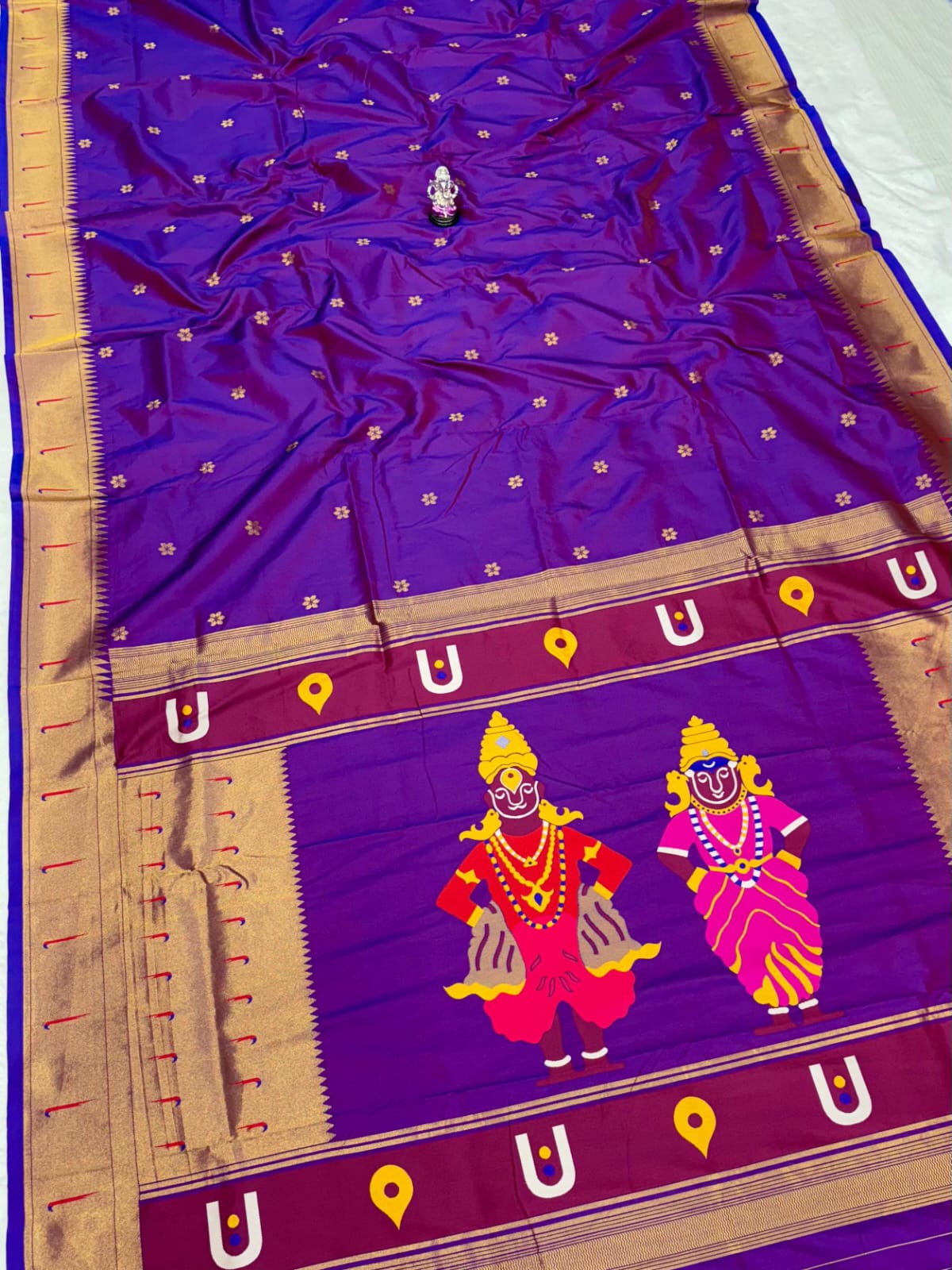 Vitthal Rakhumai Paithani Saree – Divine Elegance in Soft Silk