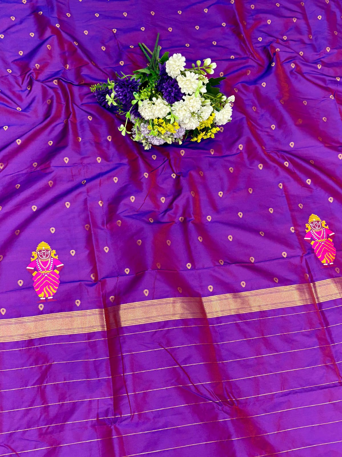Vitthal Rakhumai Paithani Saree – Divine Elegance in Soft Silk