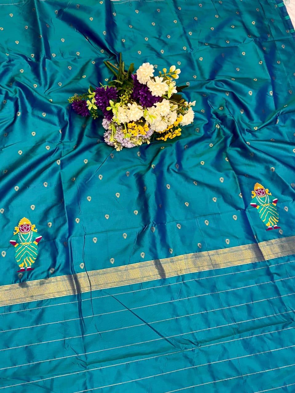Vitthal Rakhumai Paithani Saree – Divine Elegance in Soft Silk