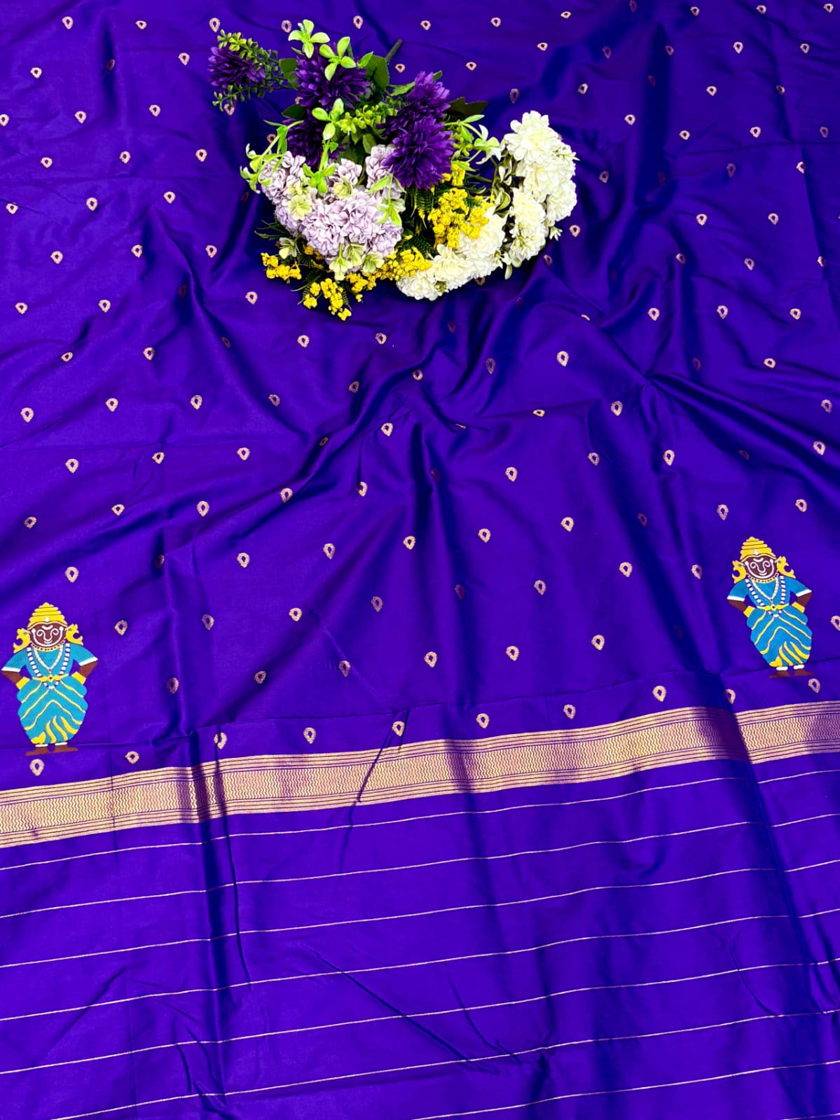 Vitthal Rakhumai Paithani Saree – Divine Elegance in Soft Silk