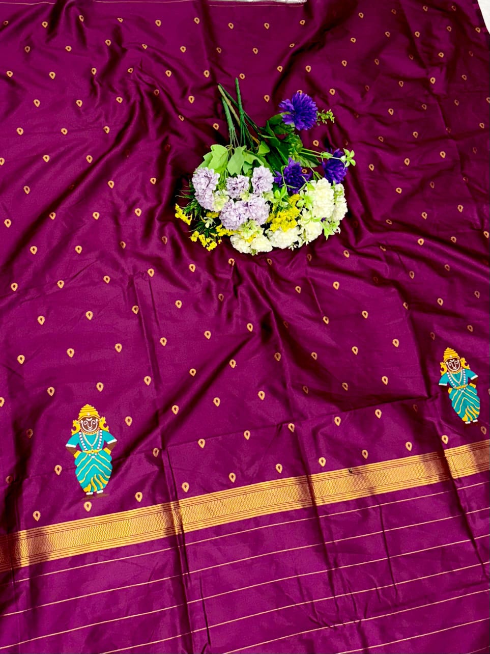 Vitthal Rakhumai Paithani Saree – Divine Elegance in Soft Silk