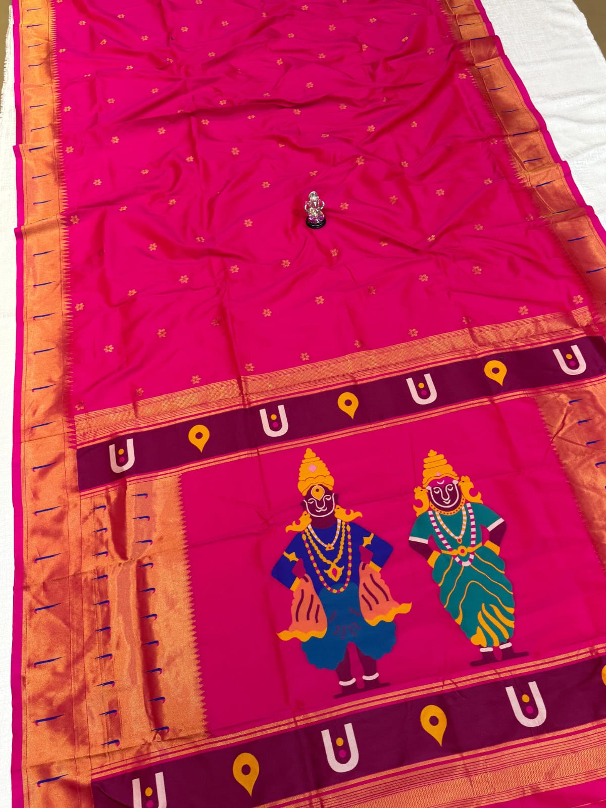 Vitthal Rakhumai Paithani Saree – Divine Elegance in Soft Silk
