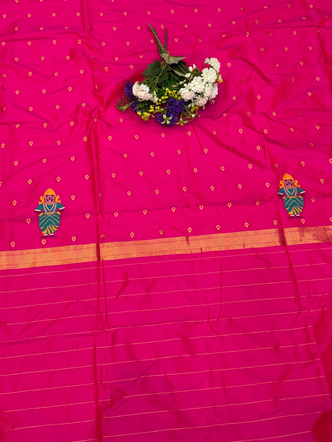 Vitthal Rakhumai Paithani Saree – Divine Elegance in Soft Silk