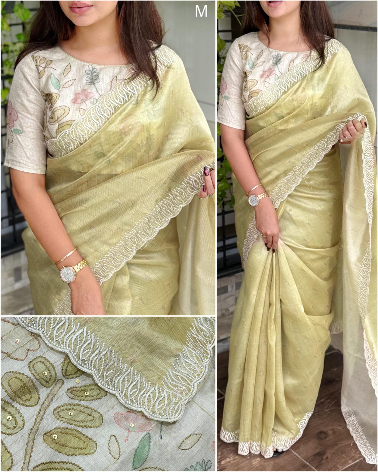 Designer Silk Saree with Embroidered Blouse