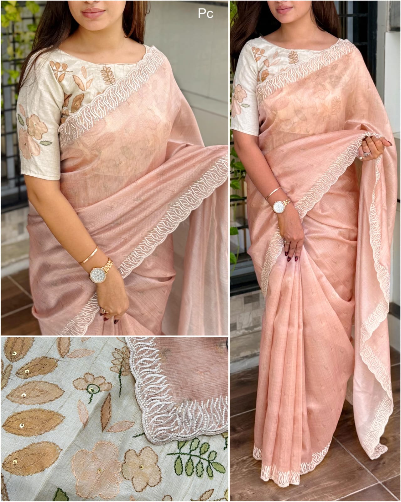 Designer Silk Saree with Embroidered Blouse