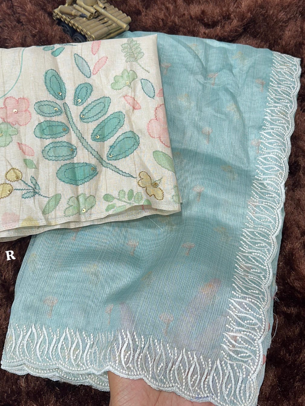 Designer Silk Saree with Embroidered Blouse