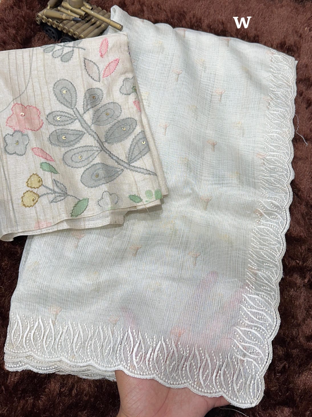 Designer Silk Saree with Embroidered Blouse