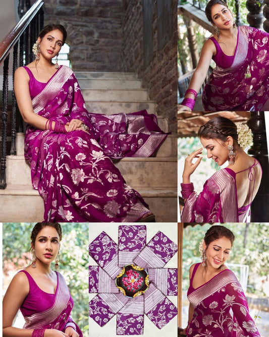 Experience Timeless Elegance with Our Soft Lichi Silk Saree Collection