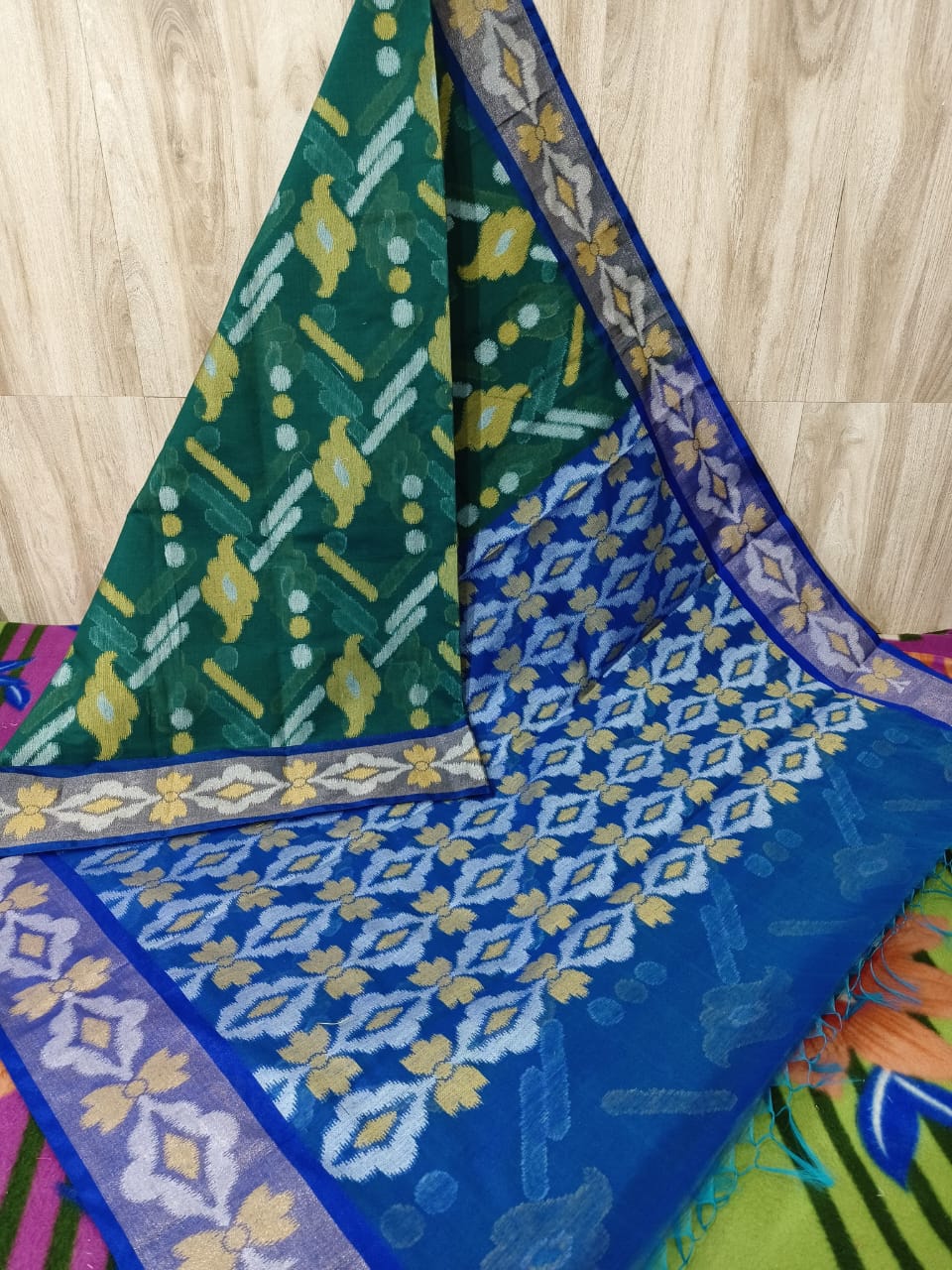 Pure Pochampally Banarasi Chanderi Cotton Saree