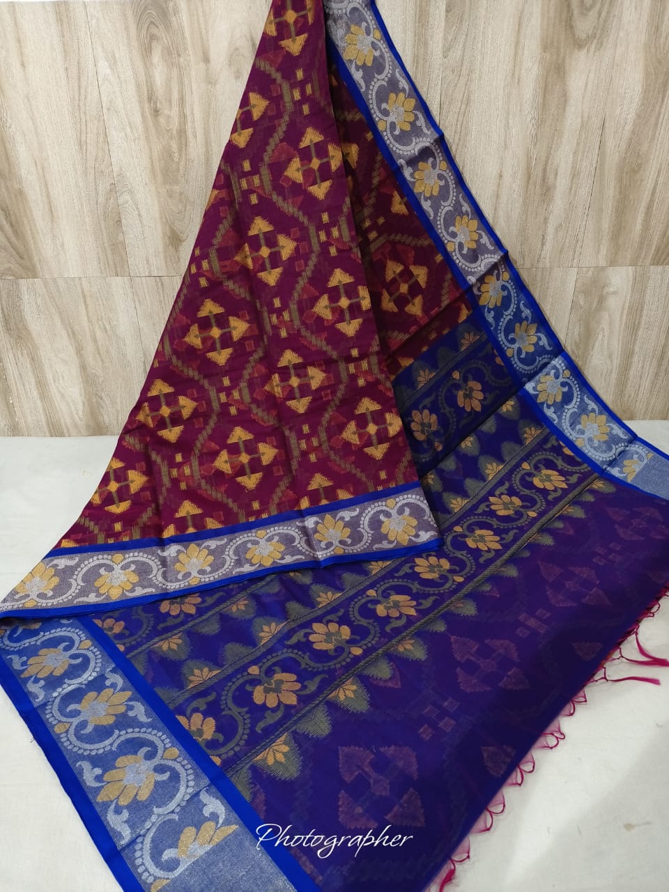 Pure Pochampally Banarasi Chanderi Cotton Saree
