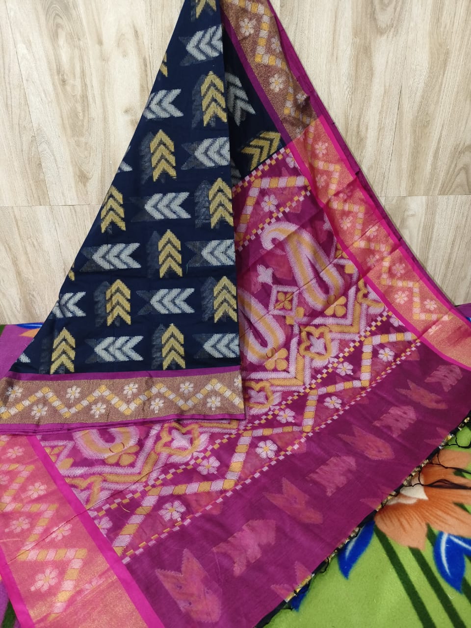 Pure Pochampally Banarasi Chanderi Cotton Saree