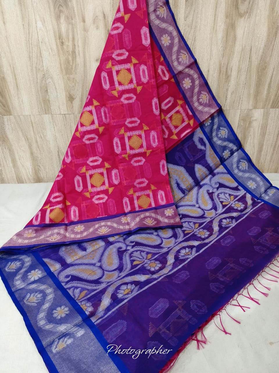 Pure Pochampally Banarasi Chanderi Cotton Saree