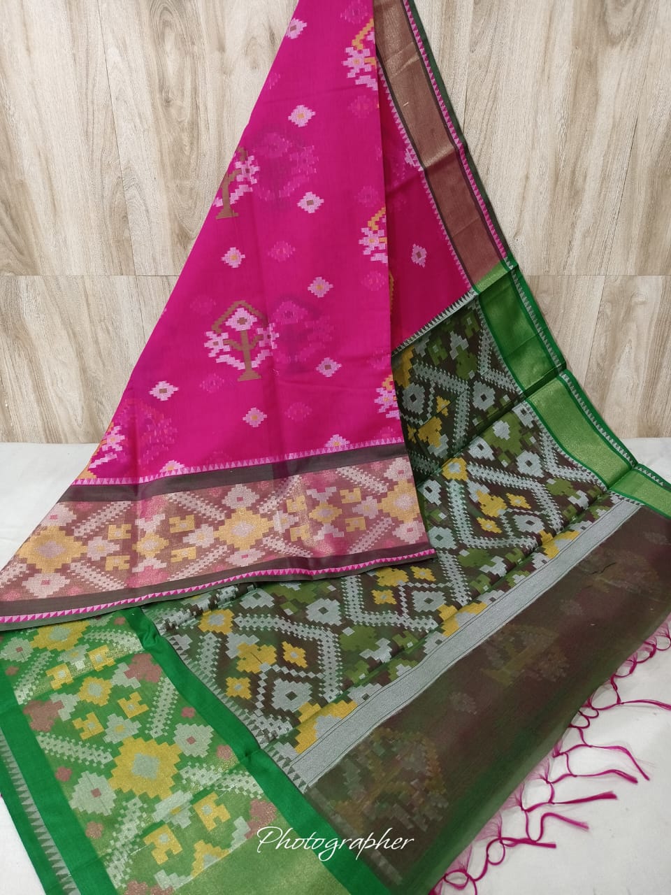 Pure Pochampally Banarasi Chanderi Cotton Saree