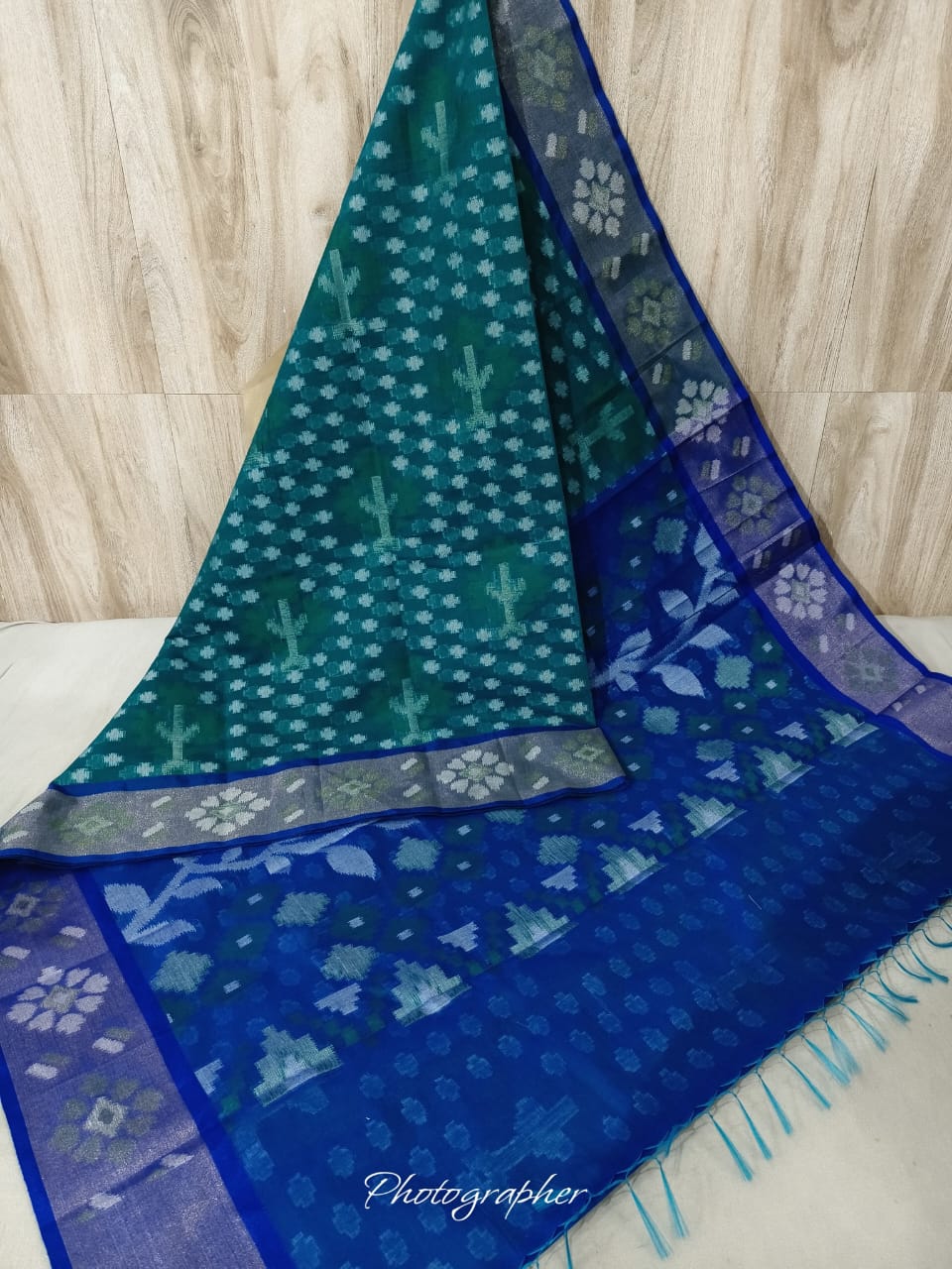 Pure Pochampally Banarasi Chanderi Cotton Saree