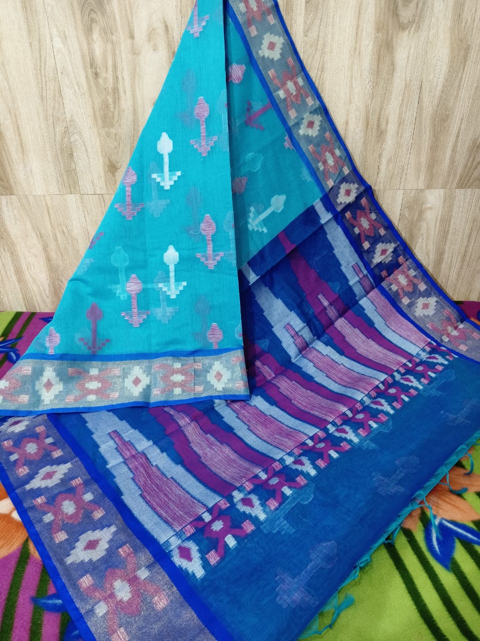 Pure Pochampally Banarasi Chanderi Cotton Saree