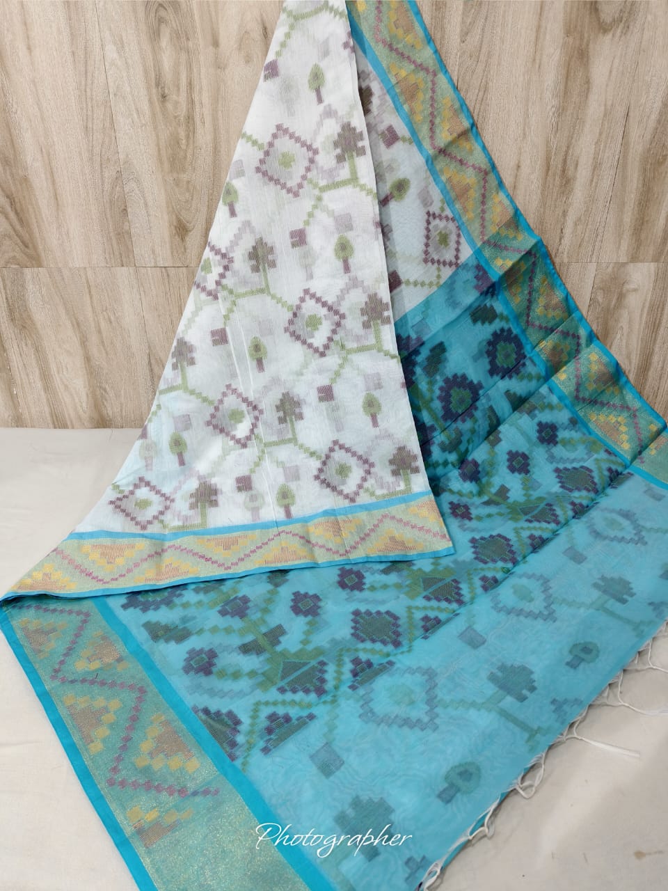 Pure Pochampally Banarasi Chanderi Cotton Saree