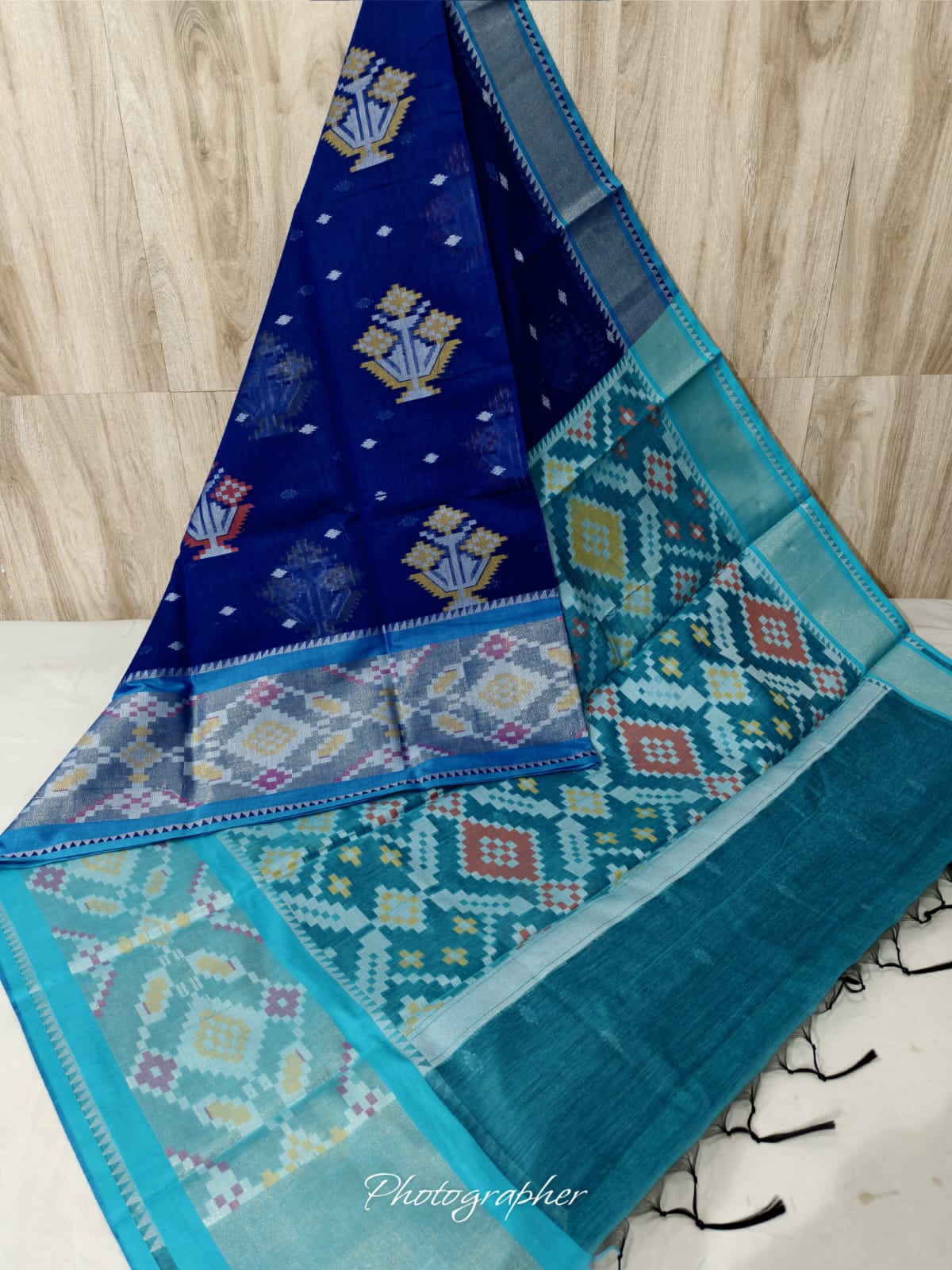 Pure Pochampally Banarasi Chanderi Cotton Saree