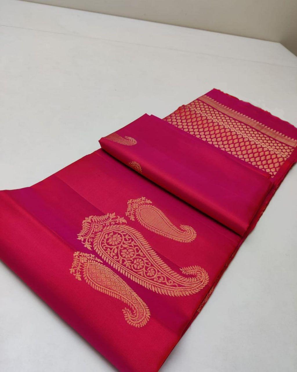 Timeless Elegance in Every Weave – Soft Lichi Silk Jacquard Saree