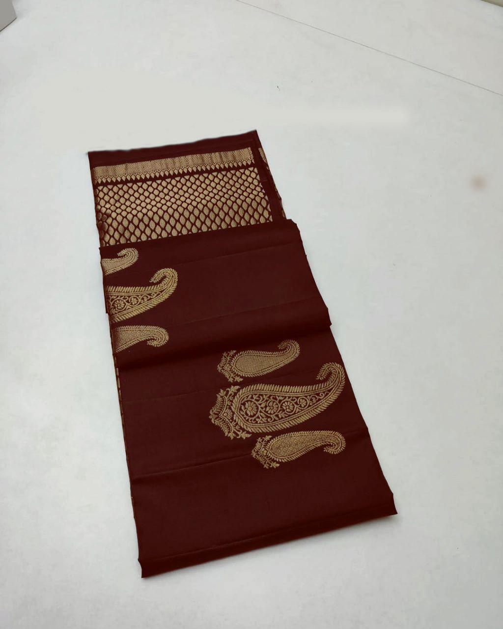 Timeless Elegance in Every Weave – Soft Lichi Silk Jacquard Saree