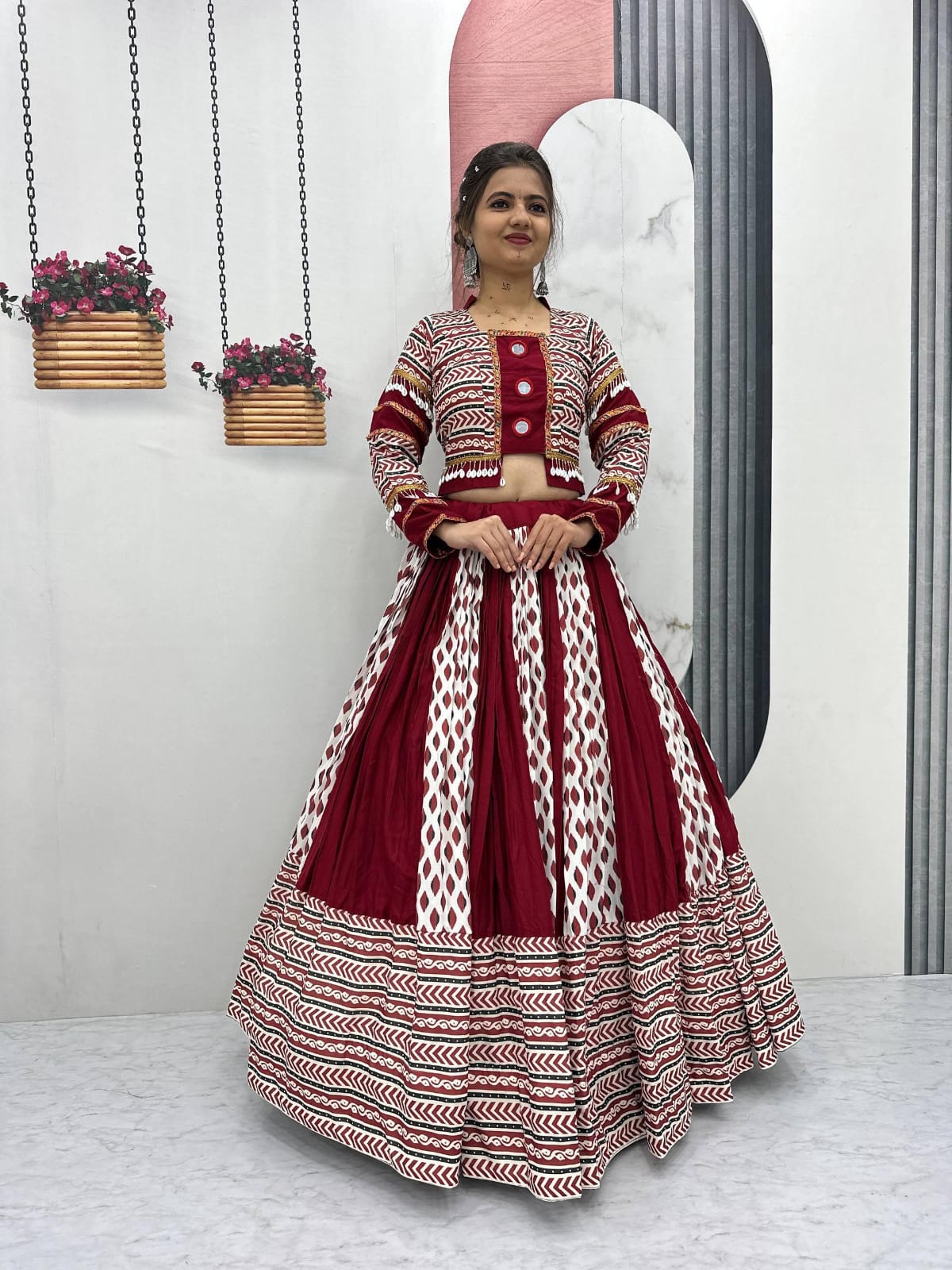 Navratri Special Ajrakh Print Lehenga Choli