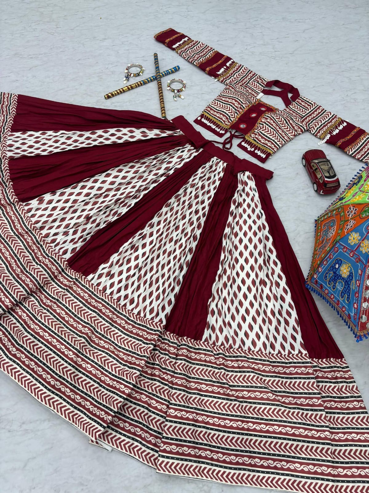Navratri Special Ajrakh Print Lehenga Choli