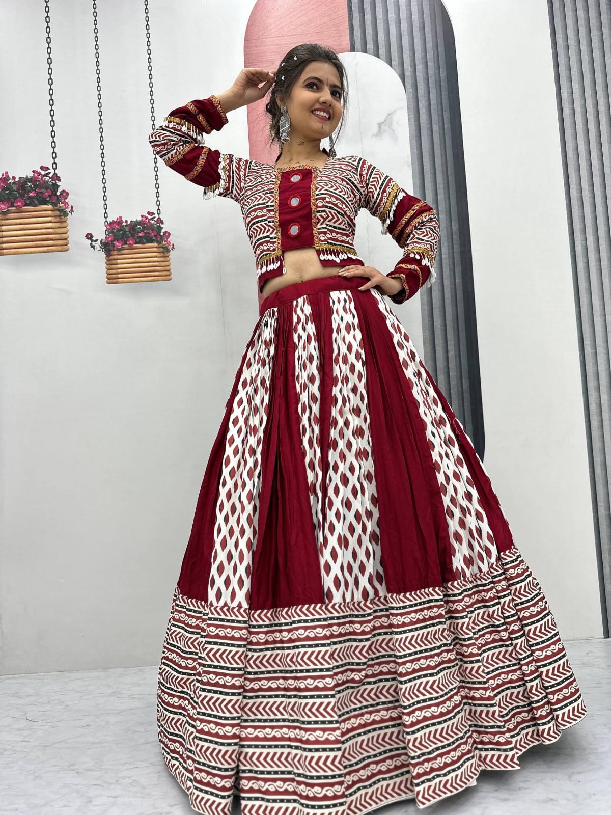Navratri Special Ajrakh Print Lehenga Choli