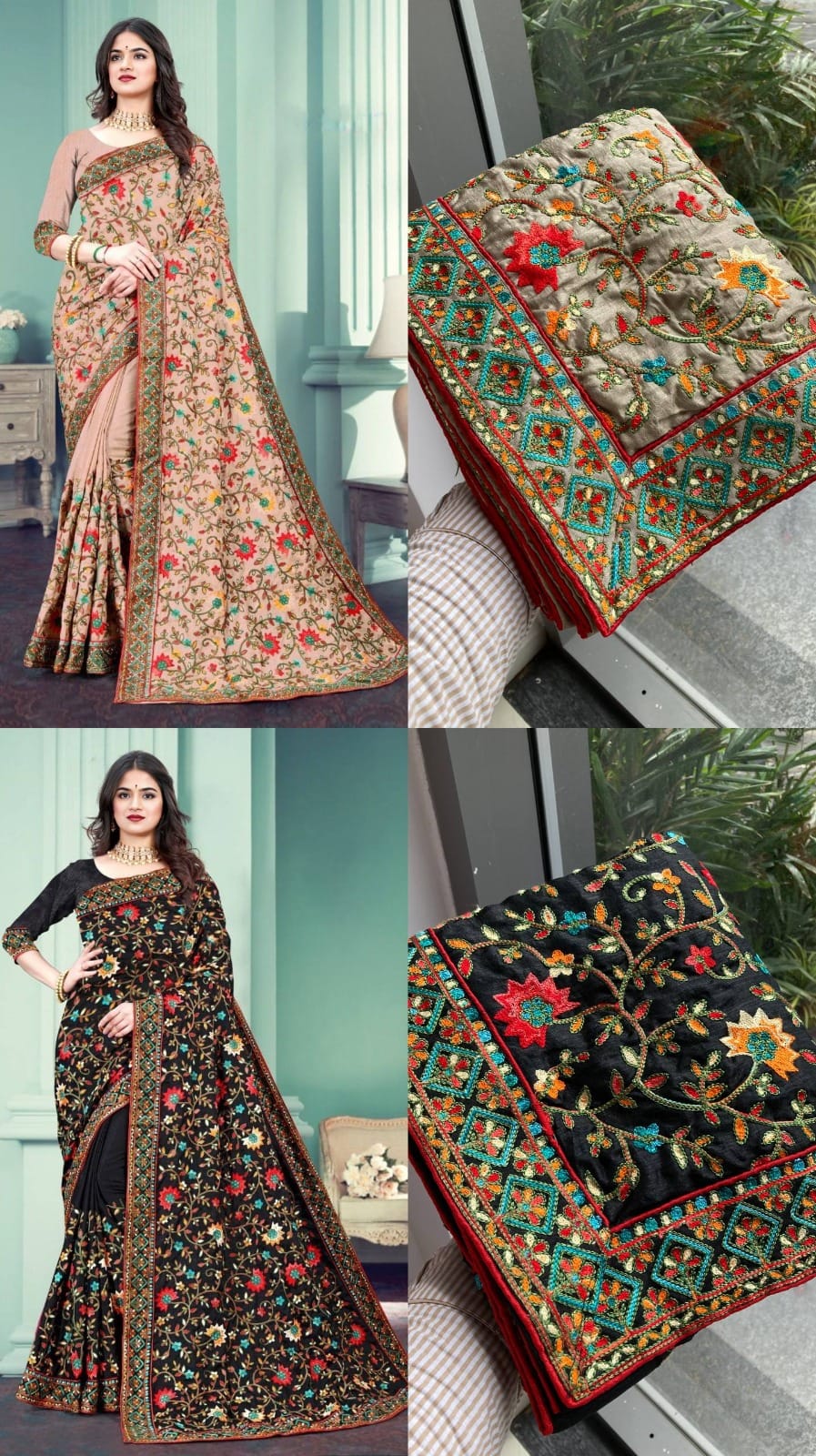 Premium Soft Chinon Silk Saree