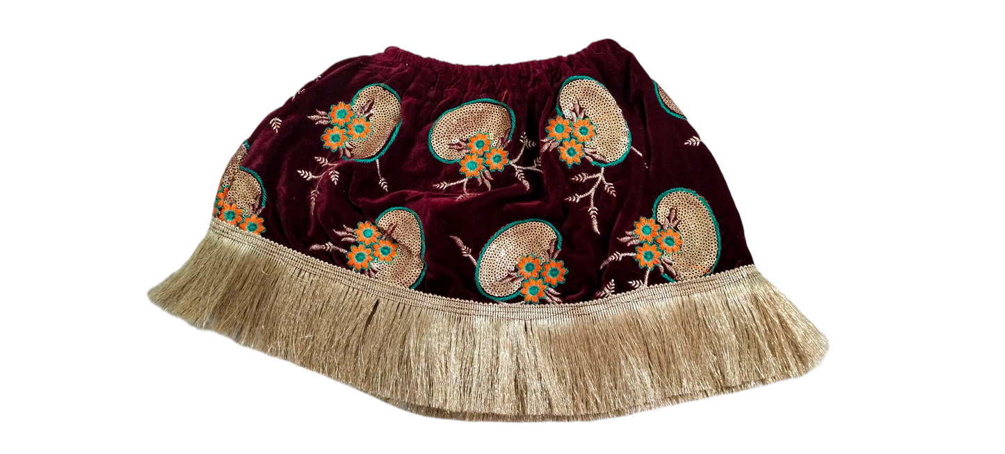 Designer Velvet Skirt for Kids