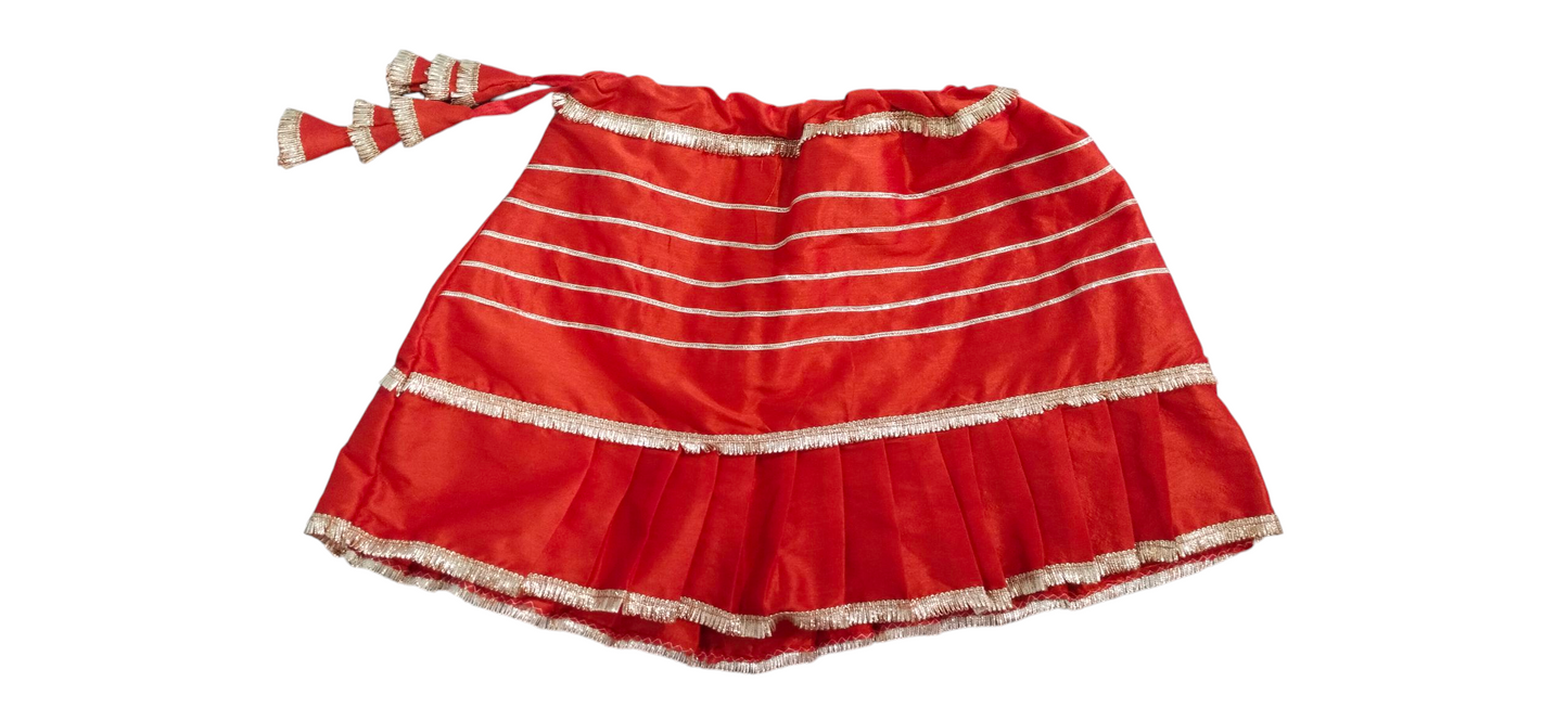 Designer Silk Cotton Skirt for Kids