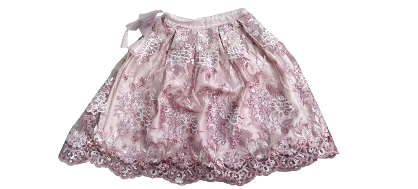 Heavy Designer Net Skirt with Satin Lining for Kids