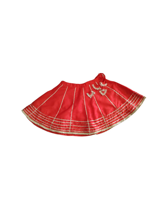 Designer Silk Cotton Skirt for Kids