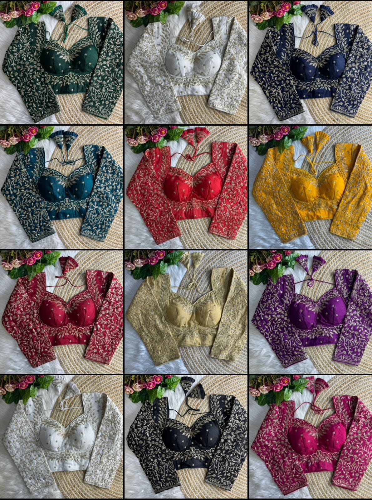 Pure Vichitra Silk Heavy Zari Embroidery Blouse