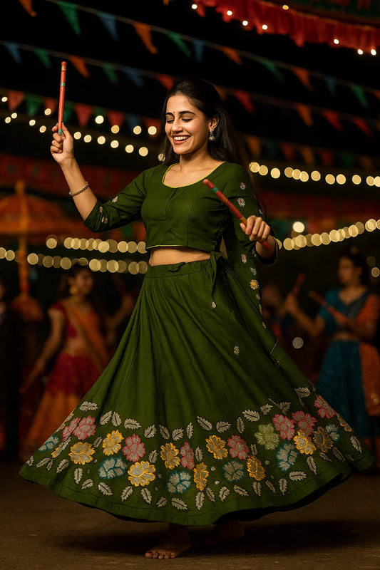 Navratri Special Designer Chaniya Choli with Resham Embroidery