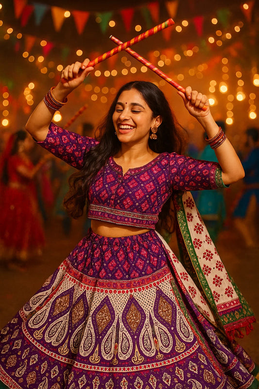 Premium Sartin With Digital Print Figure Design Chaniya Choli