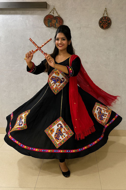 Rayon Chaniya Choli with Traditional Patch Work