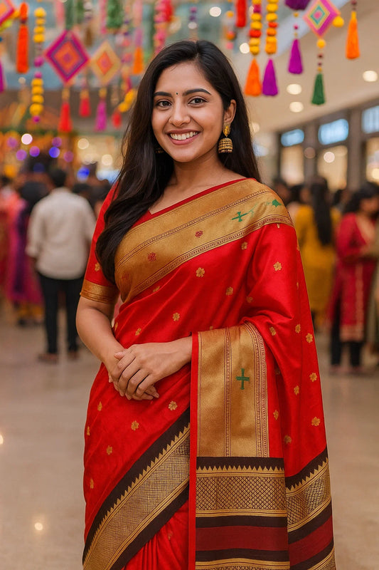 Premium Paithani Soft Silk Saree