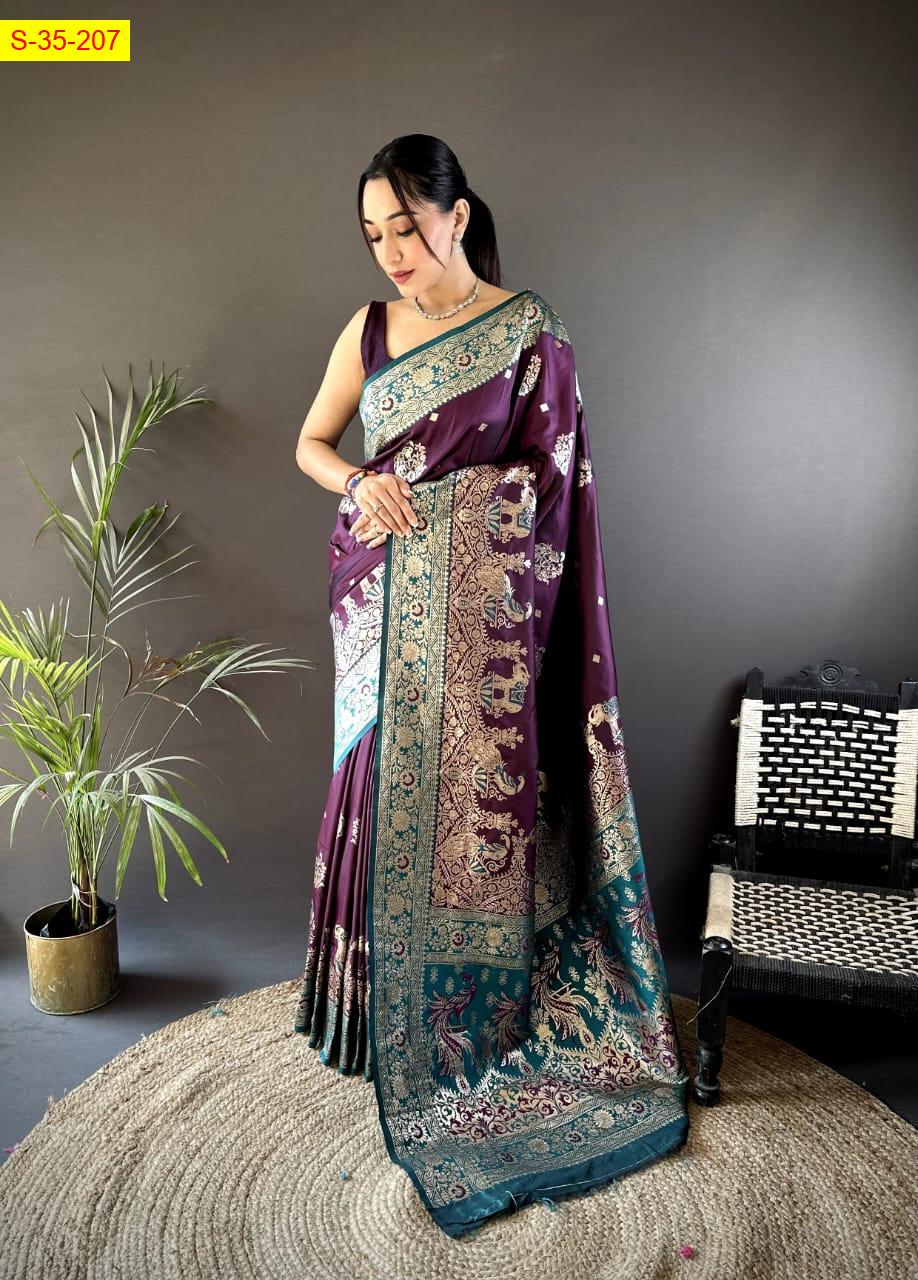 Pure Paithani Banarasi Silk Saree