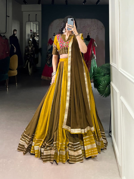 Pure Rayon Gota Patti Lehenga