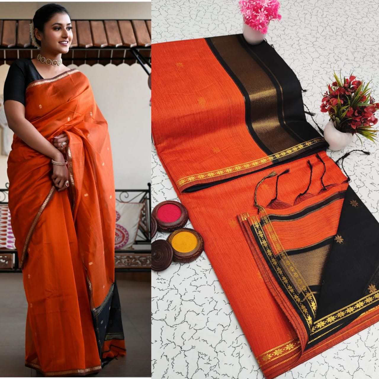 Premium Maheswari Silk Cotton Saree