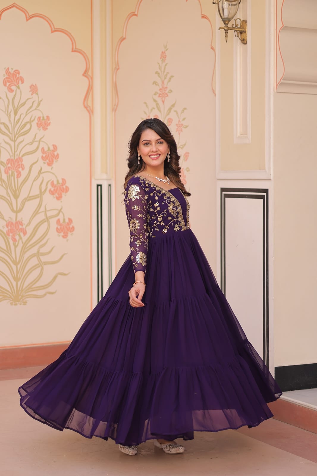 Premium Designer Readymade Embroidered Gown