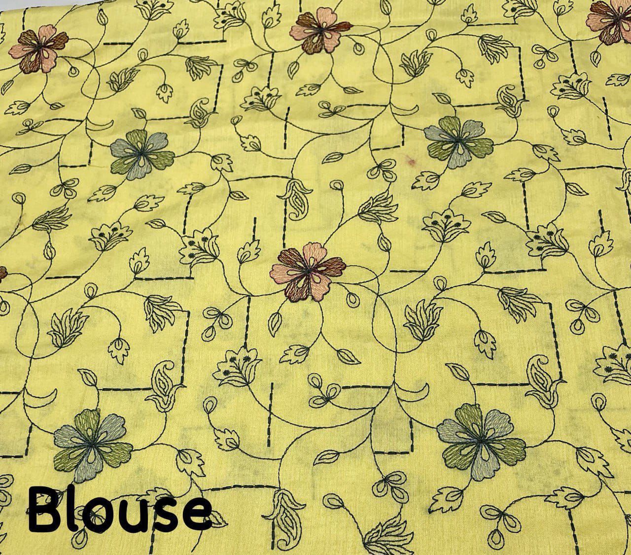 Soft Linen Saree with Beautiful Embroidery