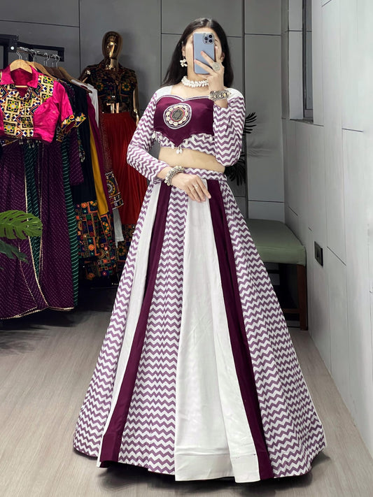 Elegant Wine Lehenga Set – Fully Stitched